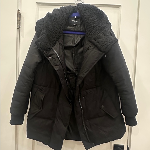 Marc New York Jackets & Blazers - Marc New York Black Puffer Coat with Faux Fur Collar